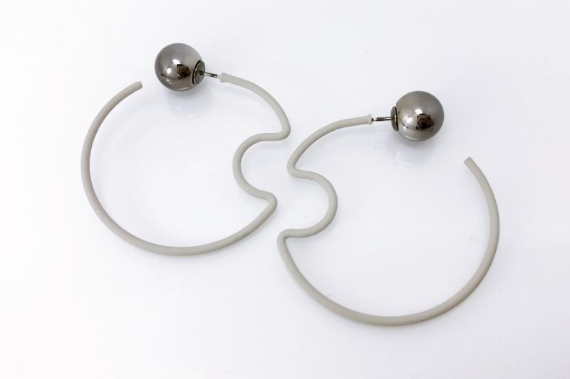 [Ozel] Trendy Glossy Brass Earrings