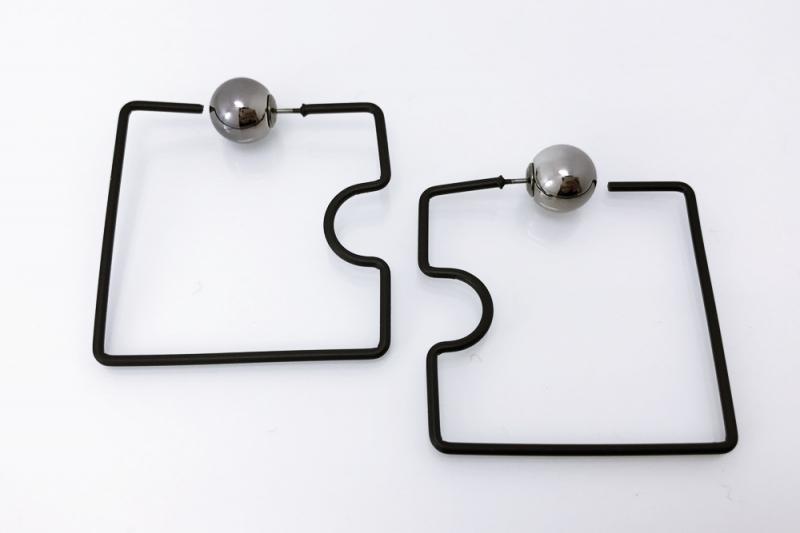 [Ozel] Wedding Guest Look Glossy Brass Earrings