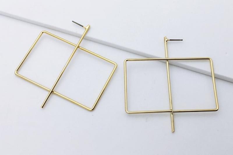 [Ozel] Luxurious Glossy Brass Earrings