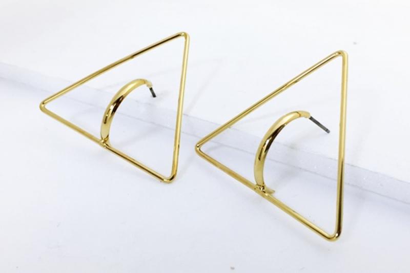 [Ozel] Girlfriend Gift Glossy Brass Earrings