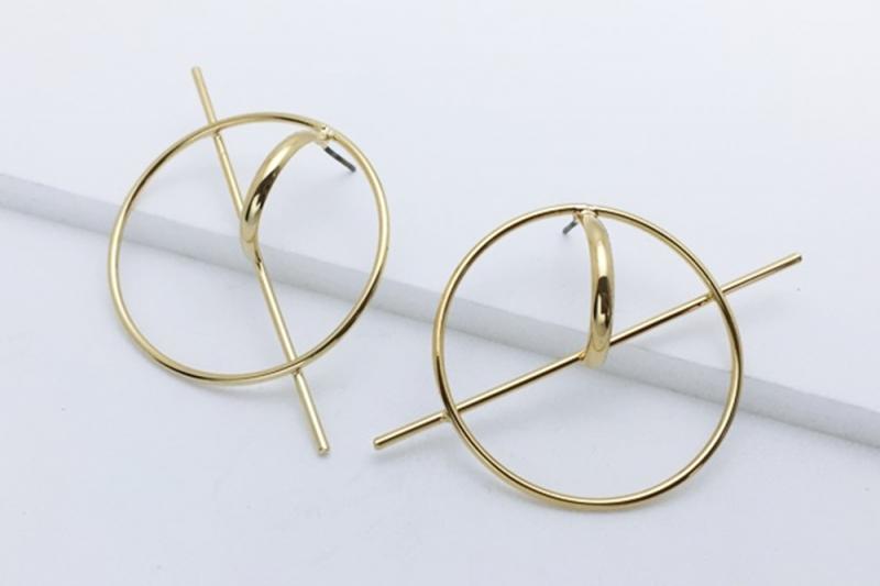 [Ozel] Delicate Fit Glossy Brass Earrings