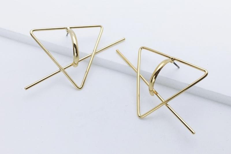 [Ozel] Delicate Fit Glossy Brass Earrings
