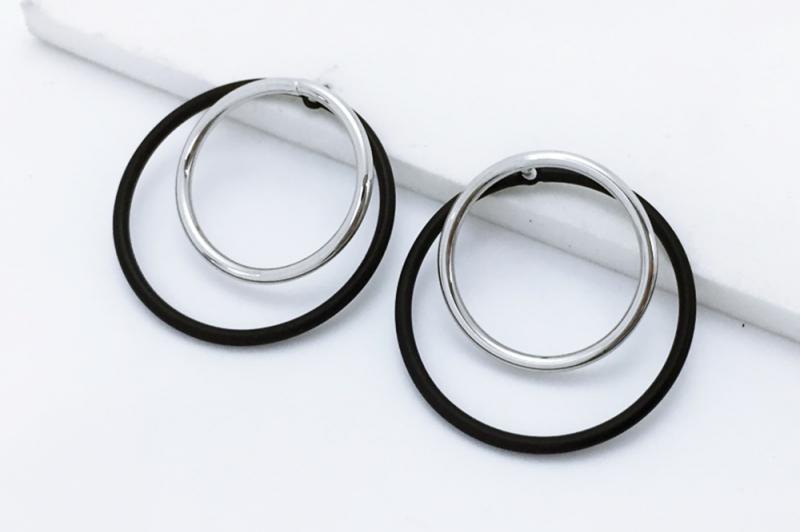 [Ozel] Vintage Vibe Glossy Brass Earrings