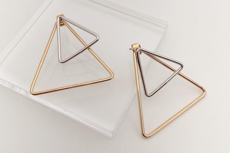 [Ozel] Feminine Glossy Brass Earrings
