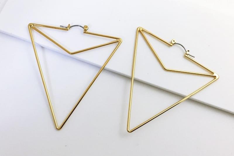 [Ozel] Unique Mood Glossy Brass Earrings