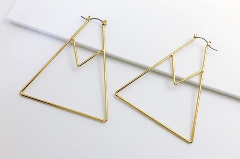 [Ozel] Modern Classic Glossy Brass Earrings