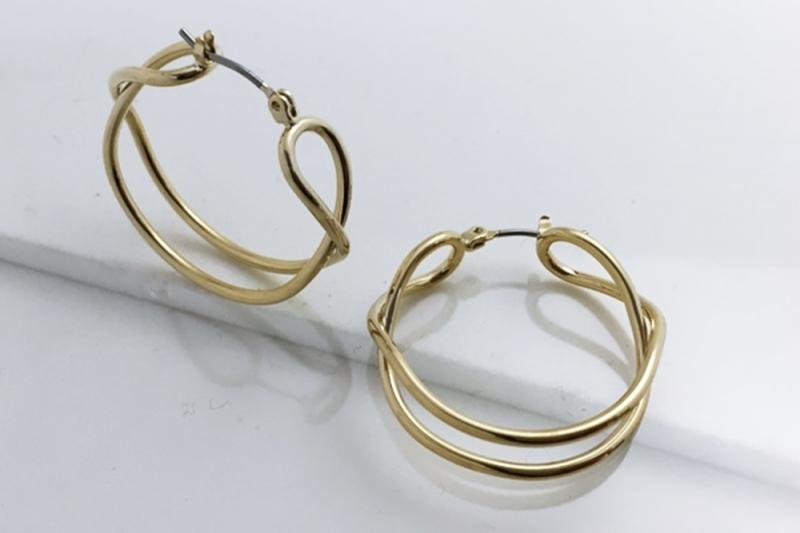 [Ozel] Romantic Mood Glossy Brass Earrings