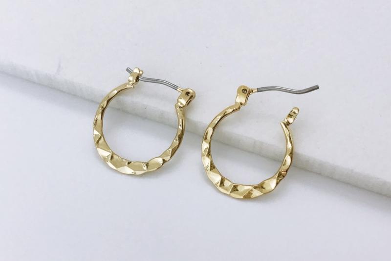 [Ozel] Trendy Glossy Brass Earrings