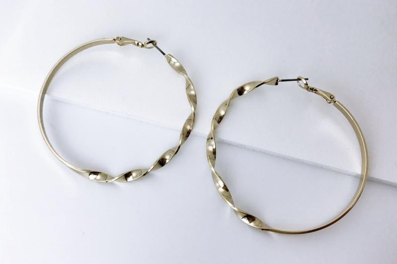 [Ozel] Trendy Glossy Brass Earrings