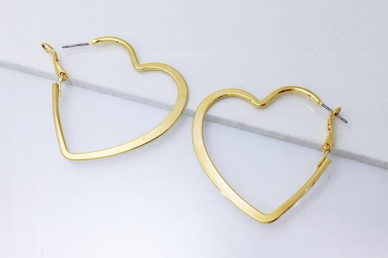 [Ozel] Sophisticated Glossy Brass Earrings