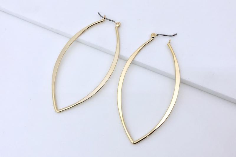 ] Trendy Glossy Brass Earrings [Ozel]