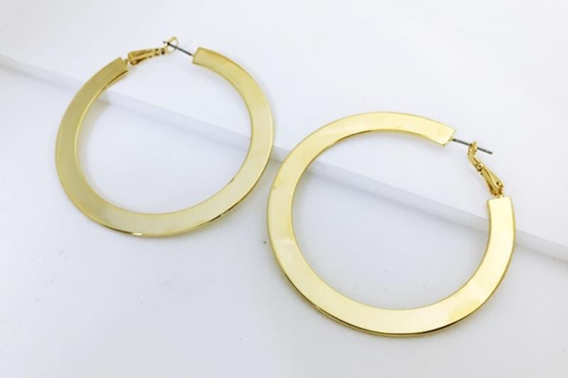 [Ozel] Modern Classic Glossy Brass Earrings