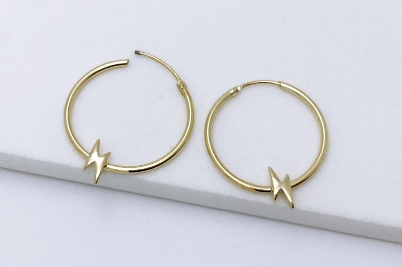 [Ozel] Sophisticated Glossy Brass Earrings