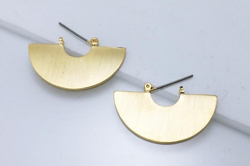 [Ozel] Matte BRASS Earring