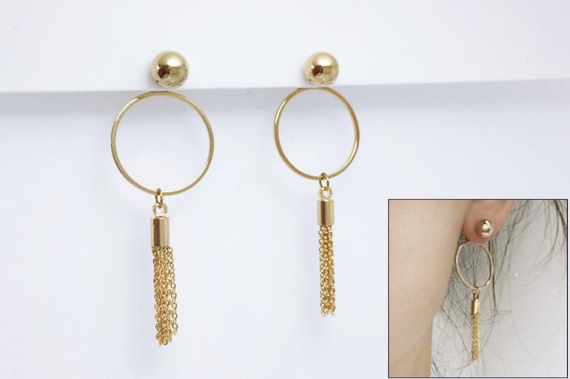 [Ozel] Shiny BRASS Earring