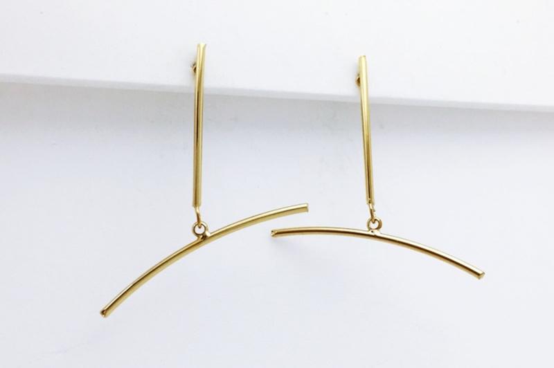 [Ozel] Shiny BRASS Earring