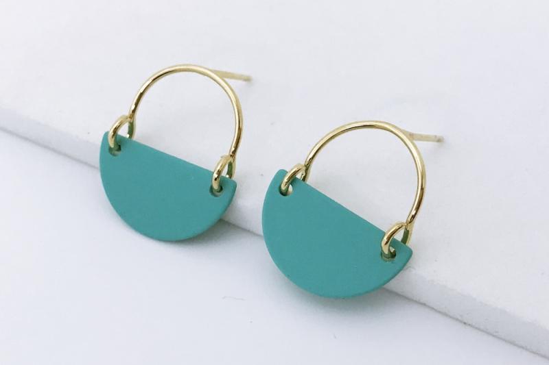 [Ozel] Girlfriend Gift Glossy Brass Earrings