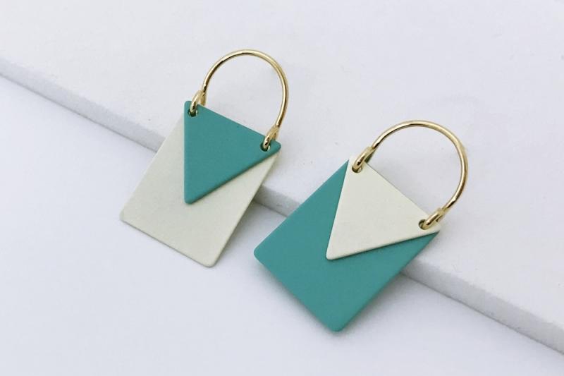 [Ozel] Elegant Glossy Brass Earrings [Ozel]