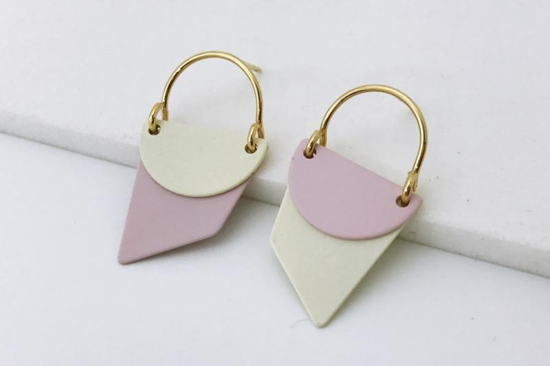 Layered Glossy Brass Hairpin