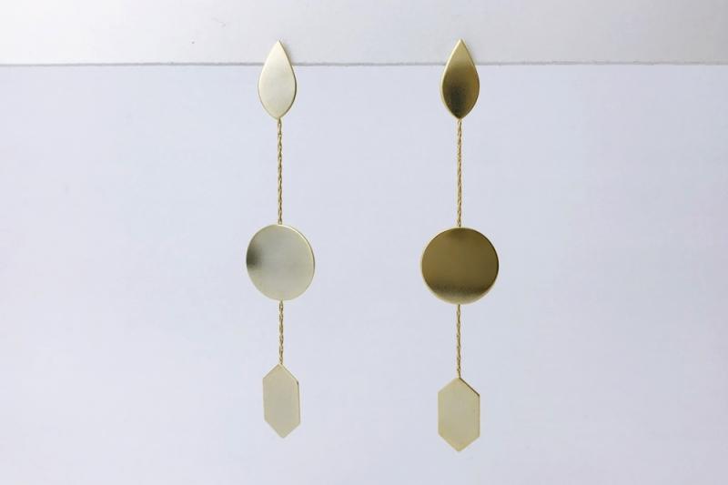 [Ozel] Shiny BRASS Earring