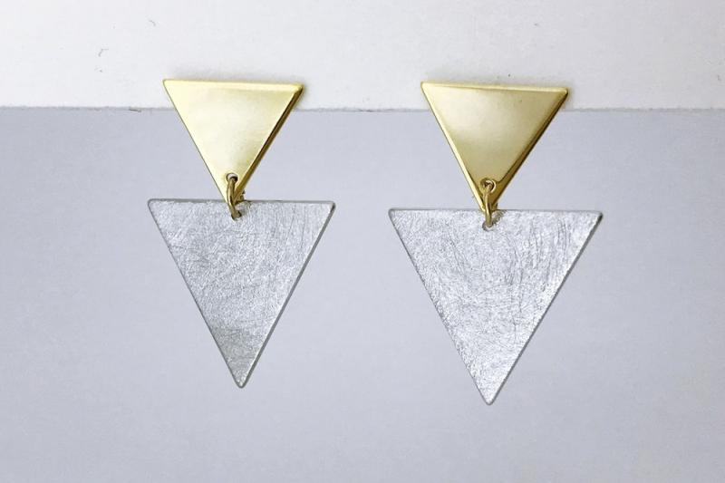 [Ozel] Curved BRASS Earring