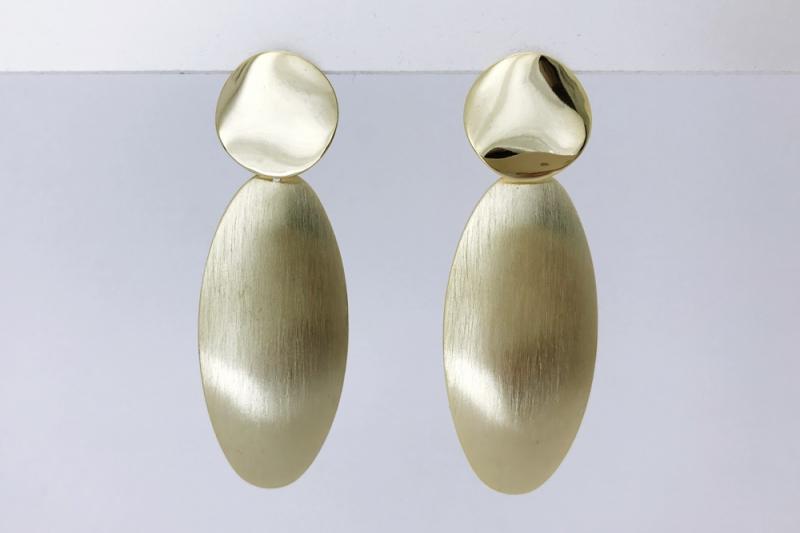 [오젤] 포인트룩 무광 신주 써지컬스틸 귀걸이