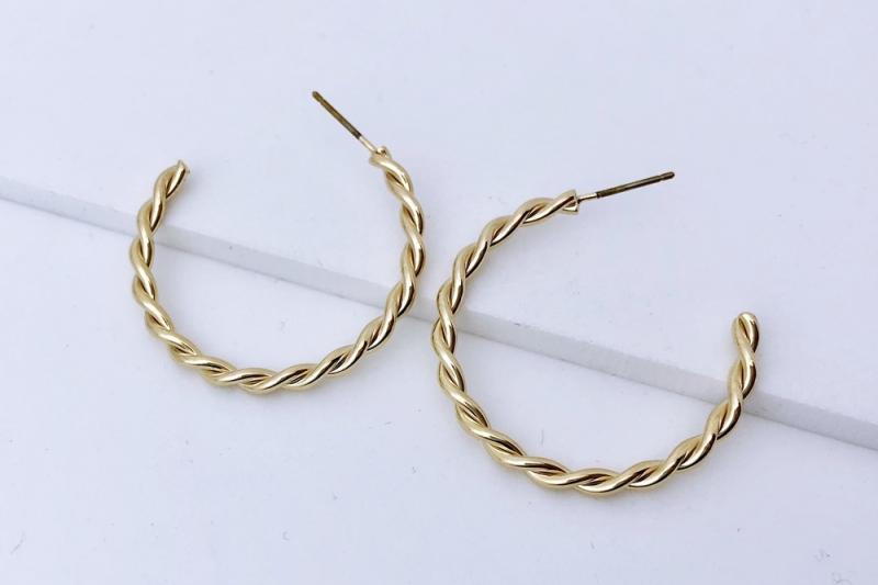 [Ozel] Shiny BRASS Earring