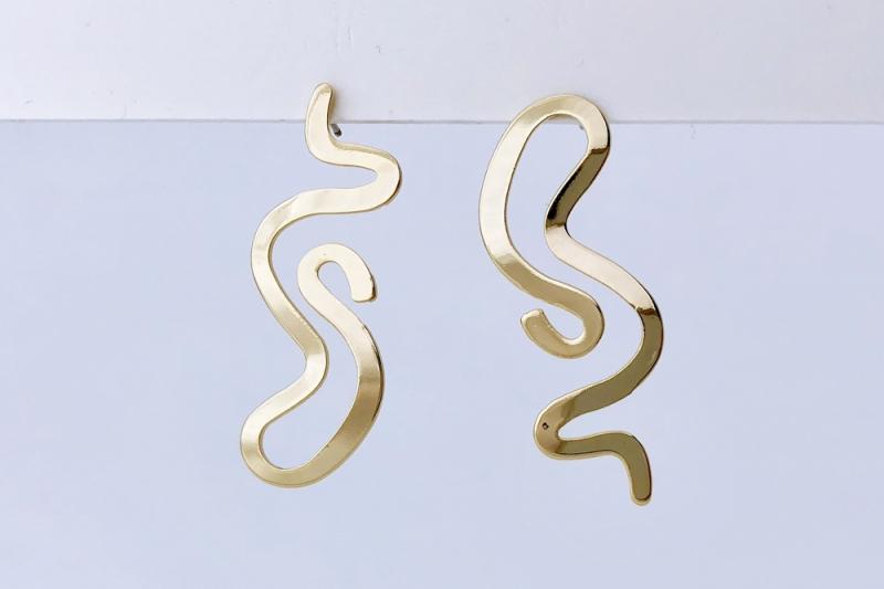 [Ozel] Shiny BRASS Earring