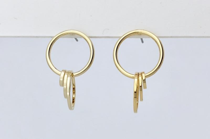 [Ozel] Romantic Glossy Brass Earrings