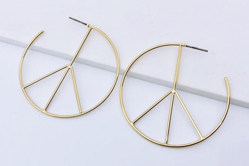[Ozel] Elegant Glossy Brass Earrings