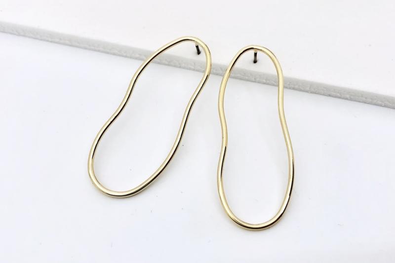 [Ozel] Luxurious Glossy Brass Earrings