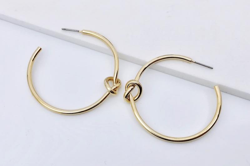 [Ozel] Luxurious Glossy Brass Earrings