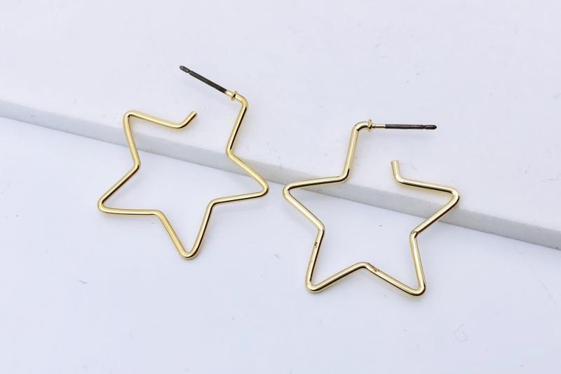 [Ozel] Glossy Brass Earrings for Girlfriend Gift