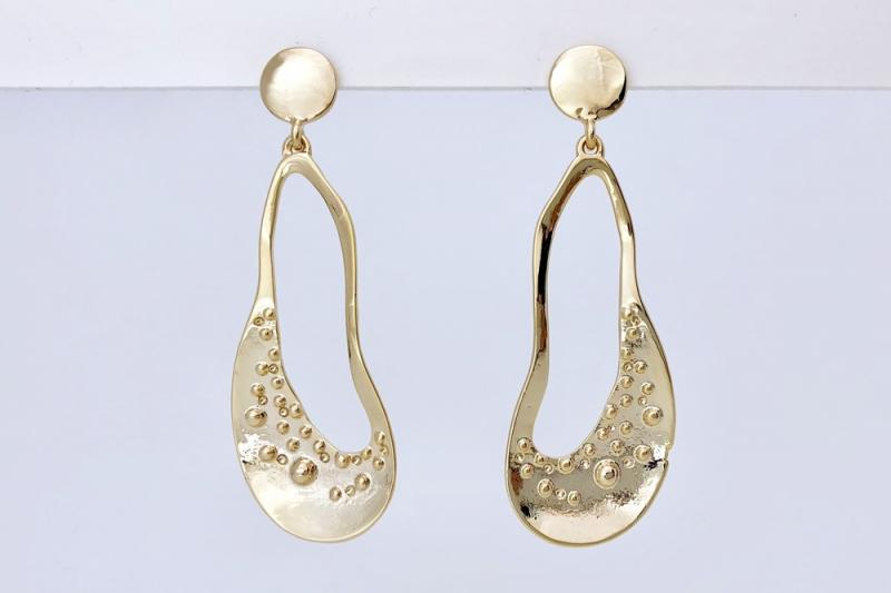 Romantic Mood Glossy Zinc Alloy Earrings [Ozel