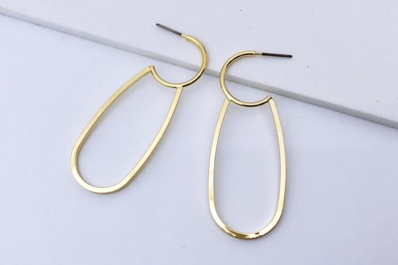 [Ozel] Shiny BRASS Earring