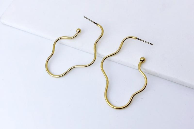 [Ozel] Shiny BRASS Earring