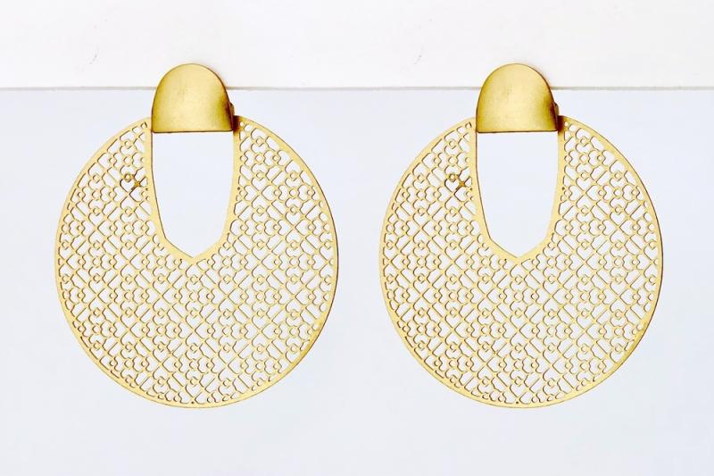 [Ozel] Sensual Vintage Plated Brass Earrings