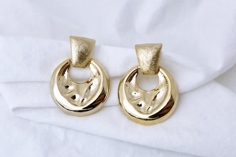 [Ozel] Curved BRASS Earring