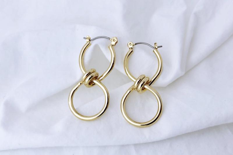 [Ozel] Romantic Mood Glossy Brass Earrings