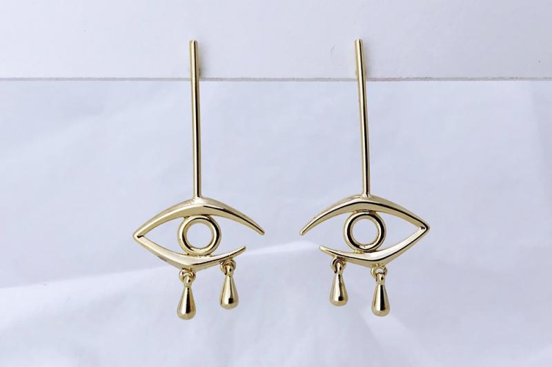 [Ozel] Romantic Mood Glossy Brass Earrings