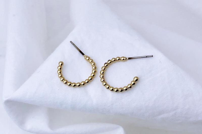[Ozel] Trendy Glossy Brass Earrings