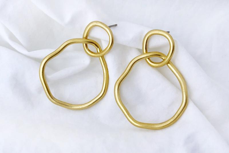 [Ozel] Subtle Charm Vintage Plated Zinc Alloy Earrings