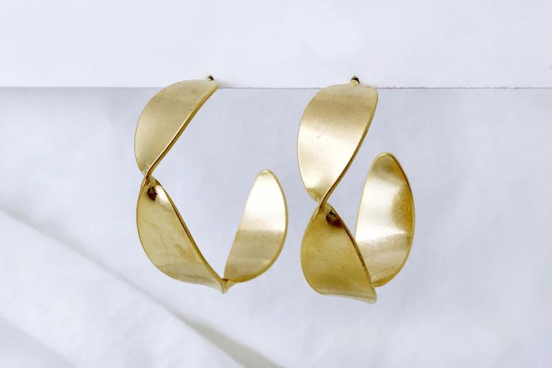[Ozel] Sophisticated Vintage Plating Brass Earrings