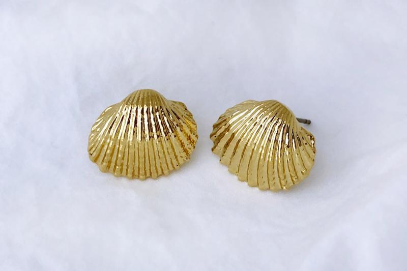 [Ozel] Chic Point Brass Earrings