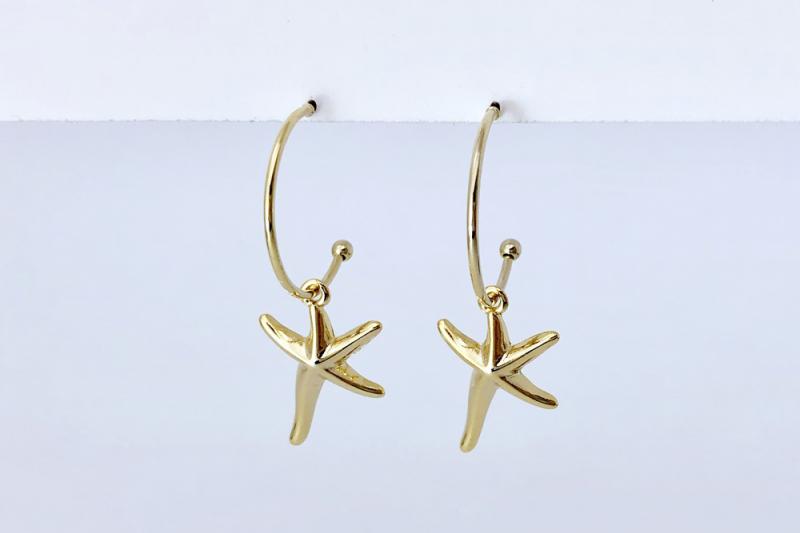 [Ozel] Glossy Wire Brass Zinc Alloy Earrings for Wedding Guest Look