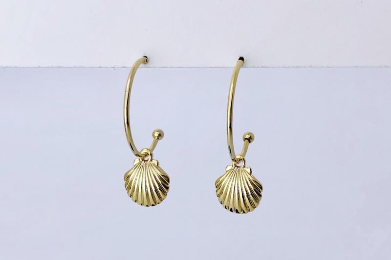 [Ozel] Sophisticated Glossy Wire Brass Zinc Alloy Earrings [Ozel]