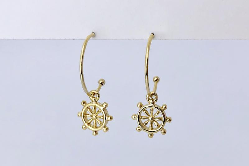 Chic Point Glossy Wire Brass Zinc Alloy Earrings