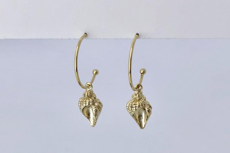[Ozel] Layered Glossy Wire Brass Zinc Alloy Earrings