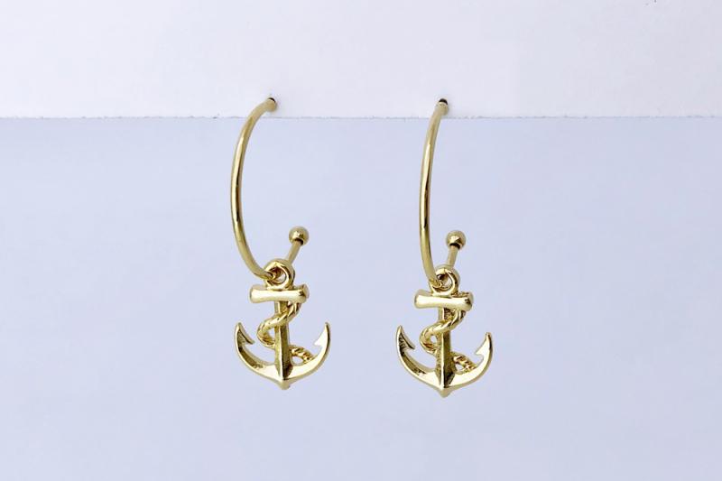 [Ozel] Unique Mood Glossy Wire Brass Zinc Alloy Earrings