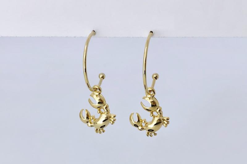 [Ozel] Layered Glossy Wire Brass Zinc Alloy Earrings